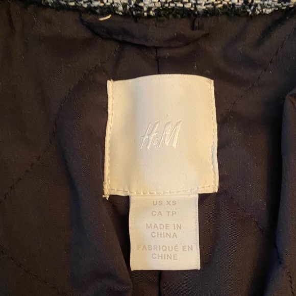 H&M Oversized Jacquard Weave Shirt Jacket Size XS - Picture 9 of 9